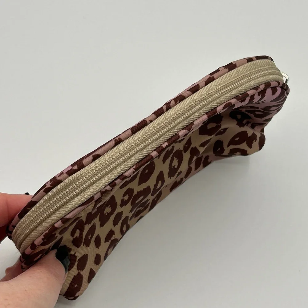 Bath & Body Works Ombre Pink Leopard Print Cosmetic Makeup Bag Travel Accessory